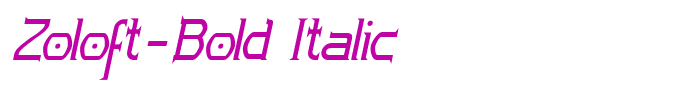 Zoloft-Bold Italic